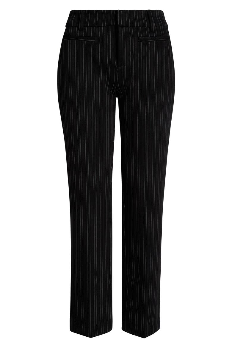 Holly Stripe Welt Pocket Straight Leg Pants, Alternate, color, BLACK/ HINT OF NAVY STRIPE