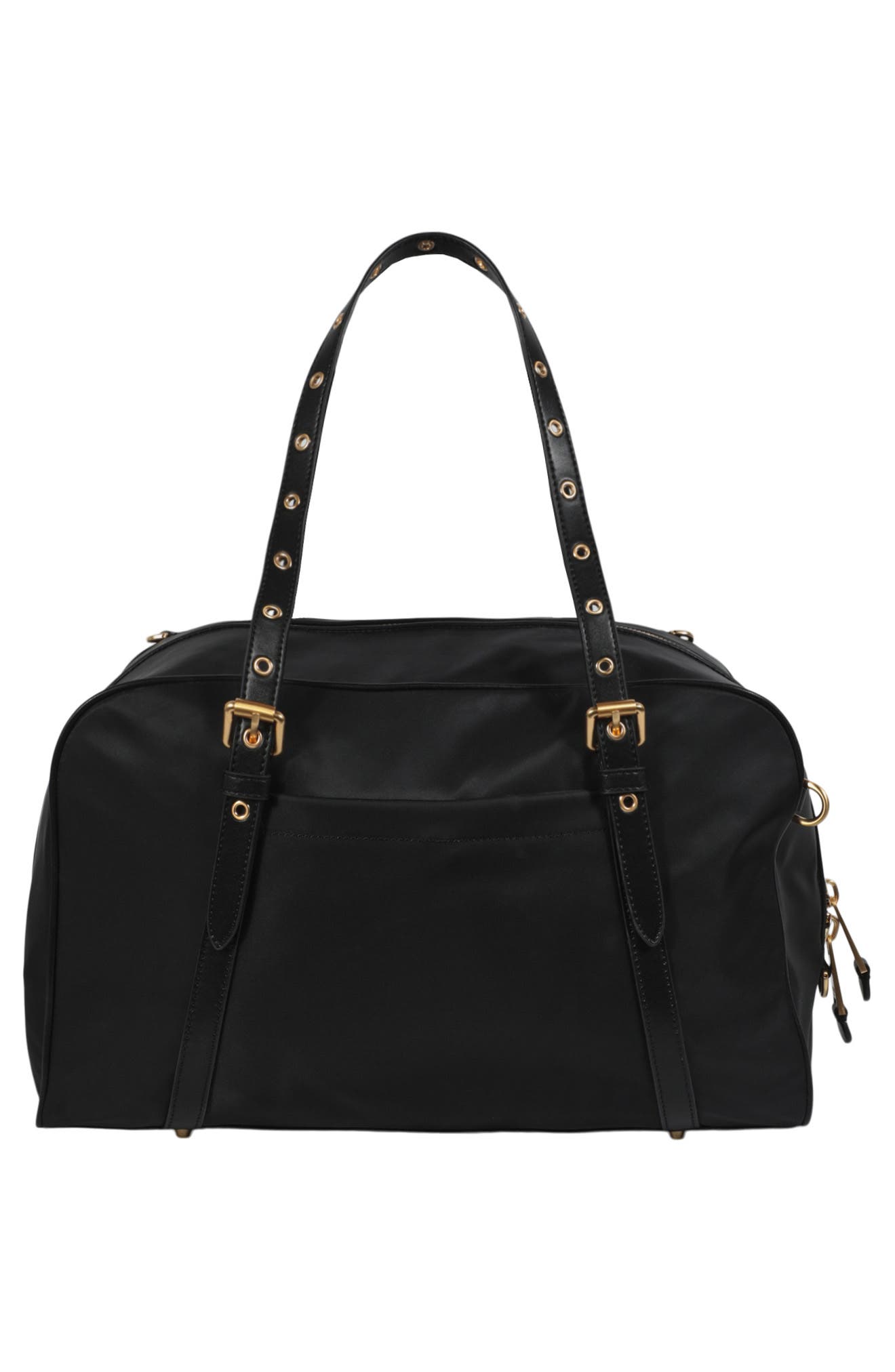 Moschino Logo Duffle Bag, Alternate, color, 