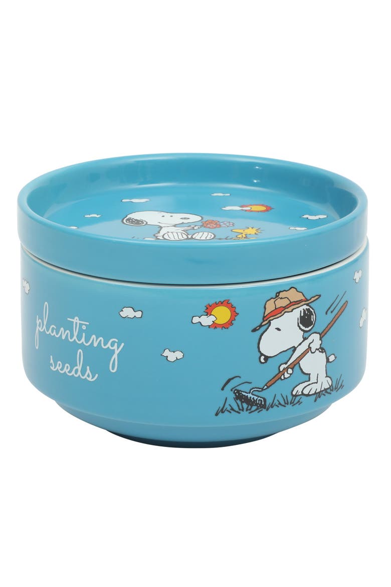 Snoopy's Garden Patch Stackable Stoneware Bowl Set, Alternate, color, Assorted Colors