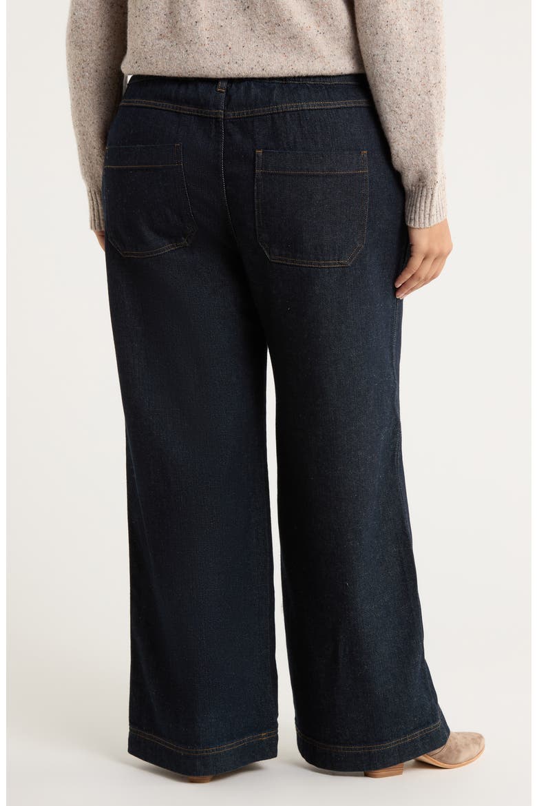 Sennen Cove Wide Leg Jeans, Alternate, color, DARK WASH GRAIN