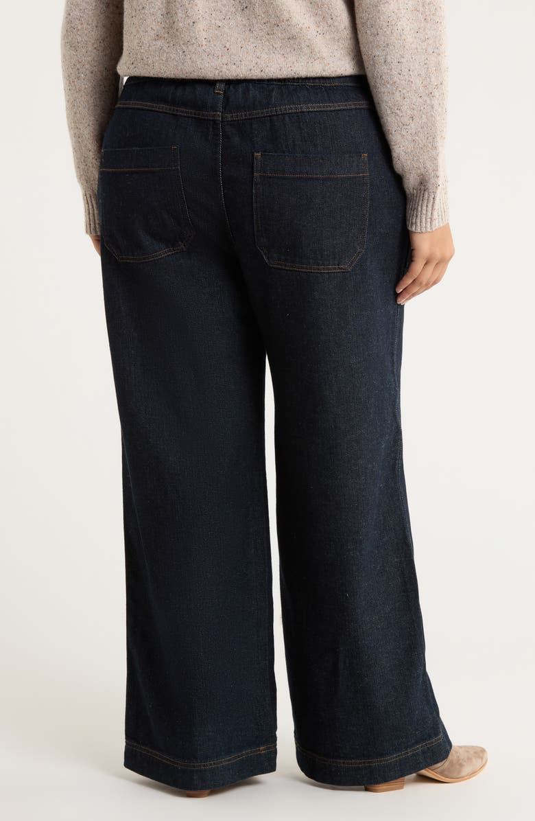Seasalt Cornwall Sennen Cove Wide Leg Jeans, Alternate, color, Dark Wash Grain
