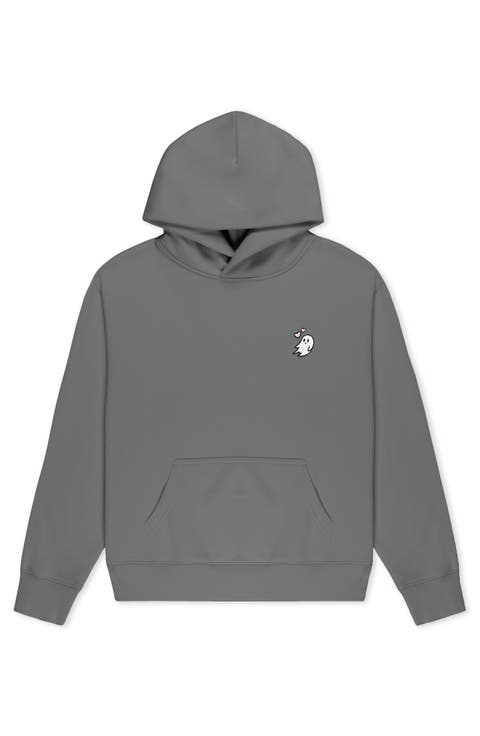 Heartly Ghost Relaxed Midweight Fleece Pullover Hoodie