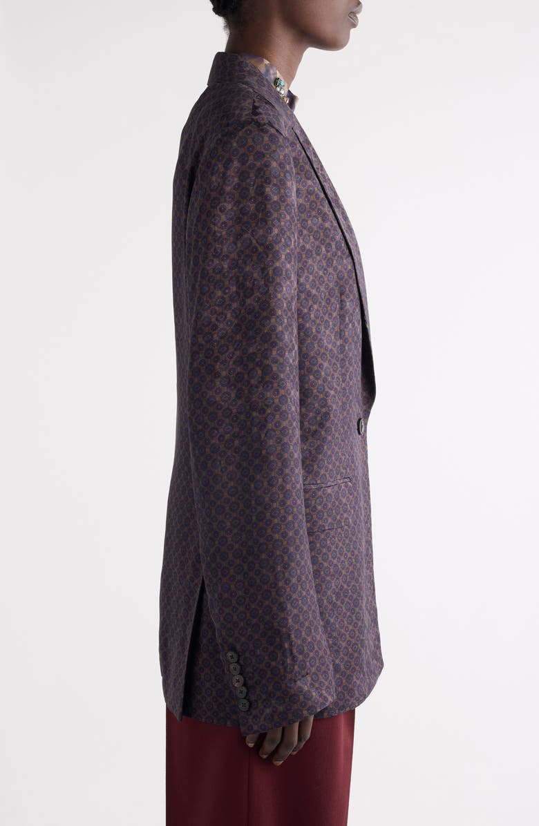 Dries Van Noten Bastis Single Breasted Blazer, Alternate, color, Brown