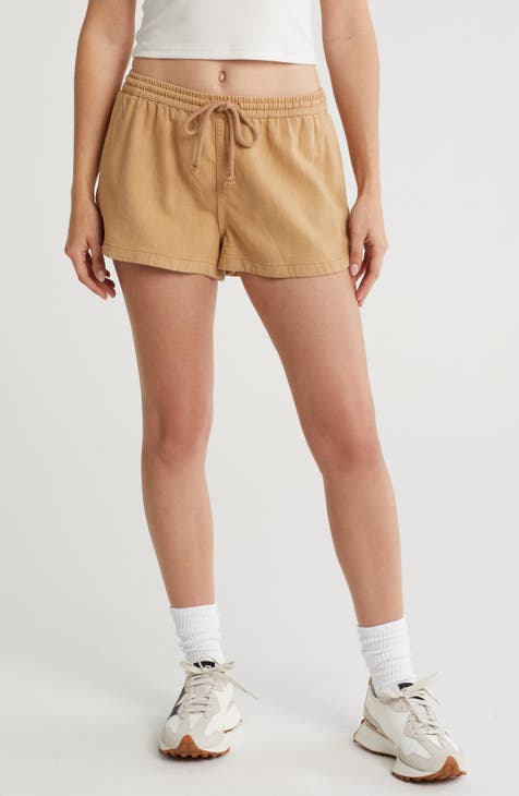 Cotton Twill Drawstring Shorts