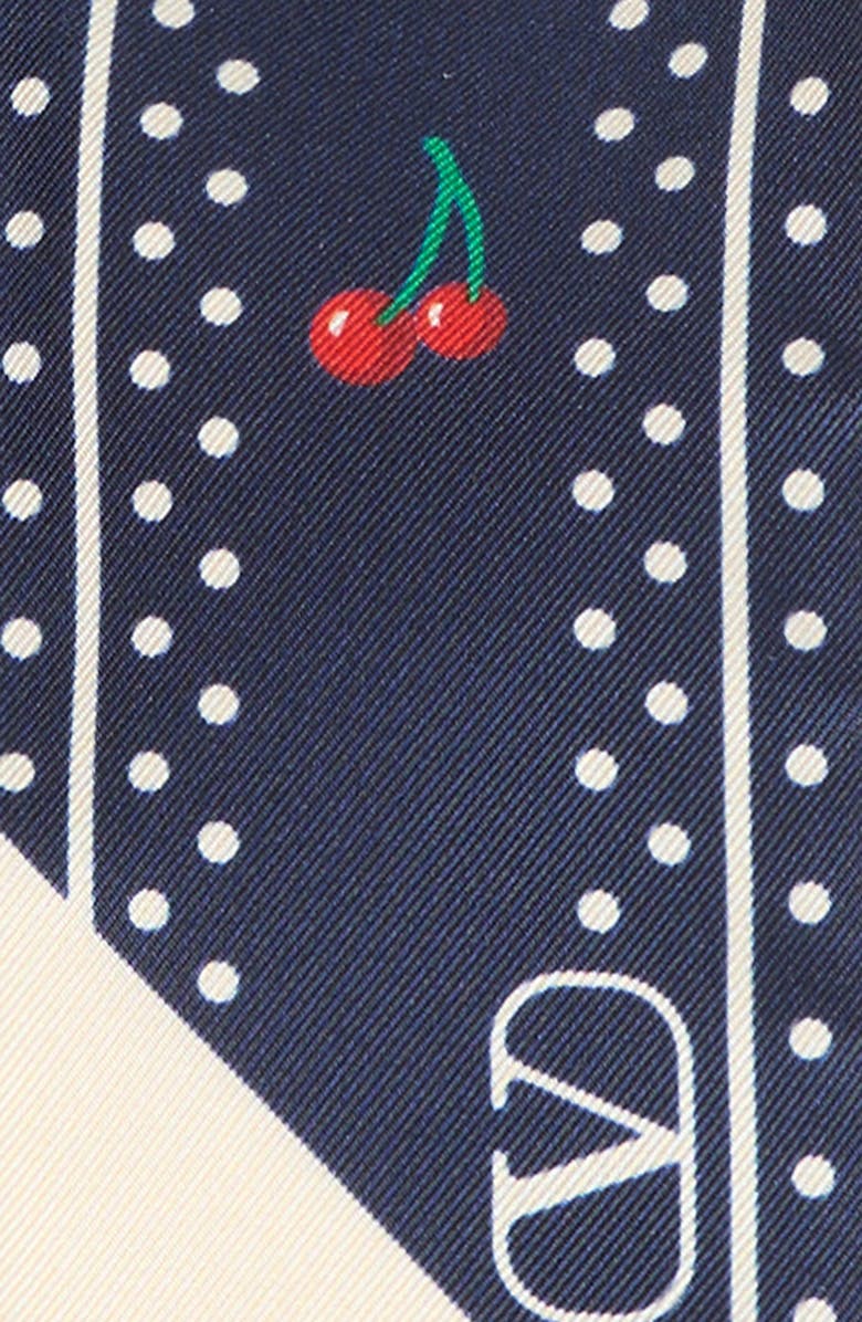 Valentino Garavani Cherryfic Silk Skinny Scarf, Alternate, color,