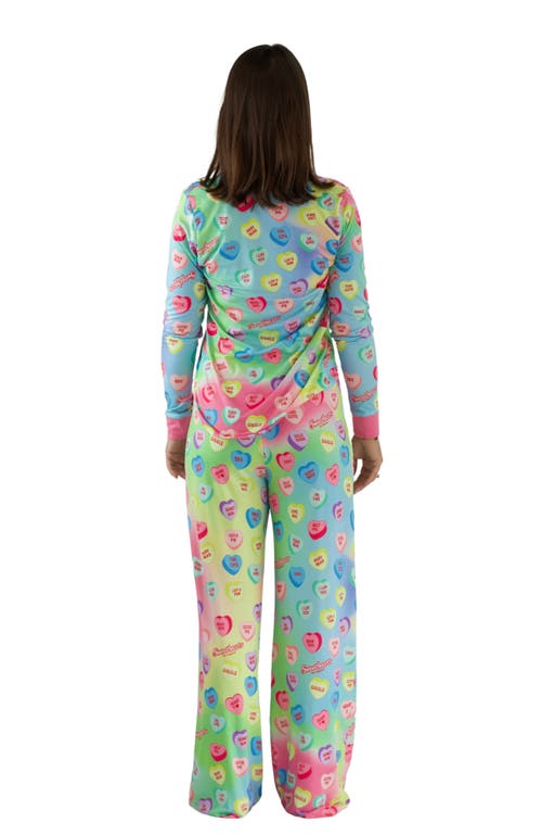 Mia Belle Girls Sweethearts X Mia Belle You+me Pastel Pajama In Multicolor