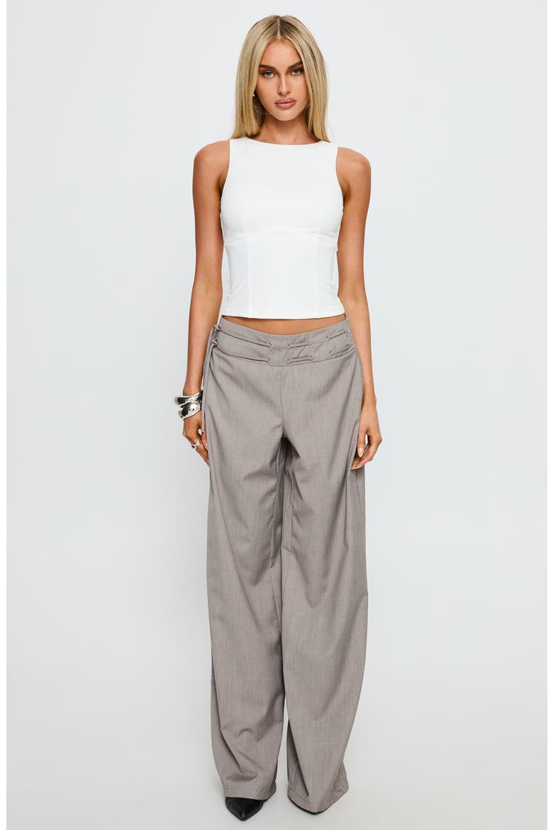 Georgetta Fitted Crop Tank, Alternate, color, WHITE