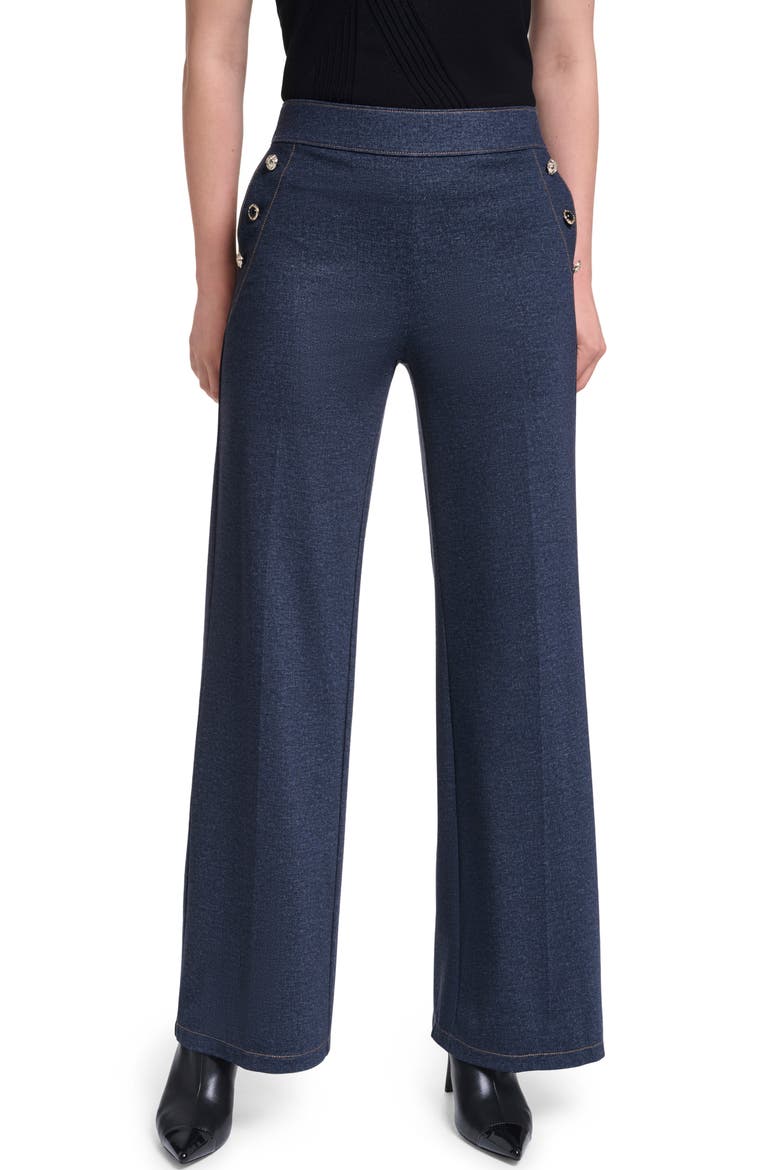 Pull On Sailor Wide Leg Pants, Main, color, NAVY