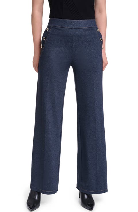 Pull On Sailor Wide Leg Pants