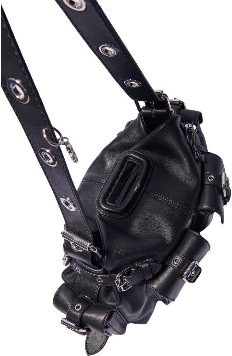 maje Miss M cargo bag in leather, Alternate, color,