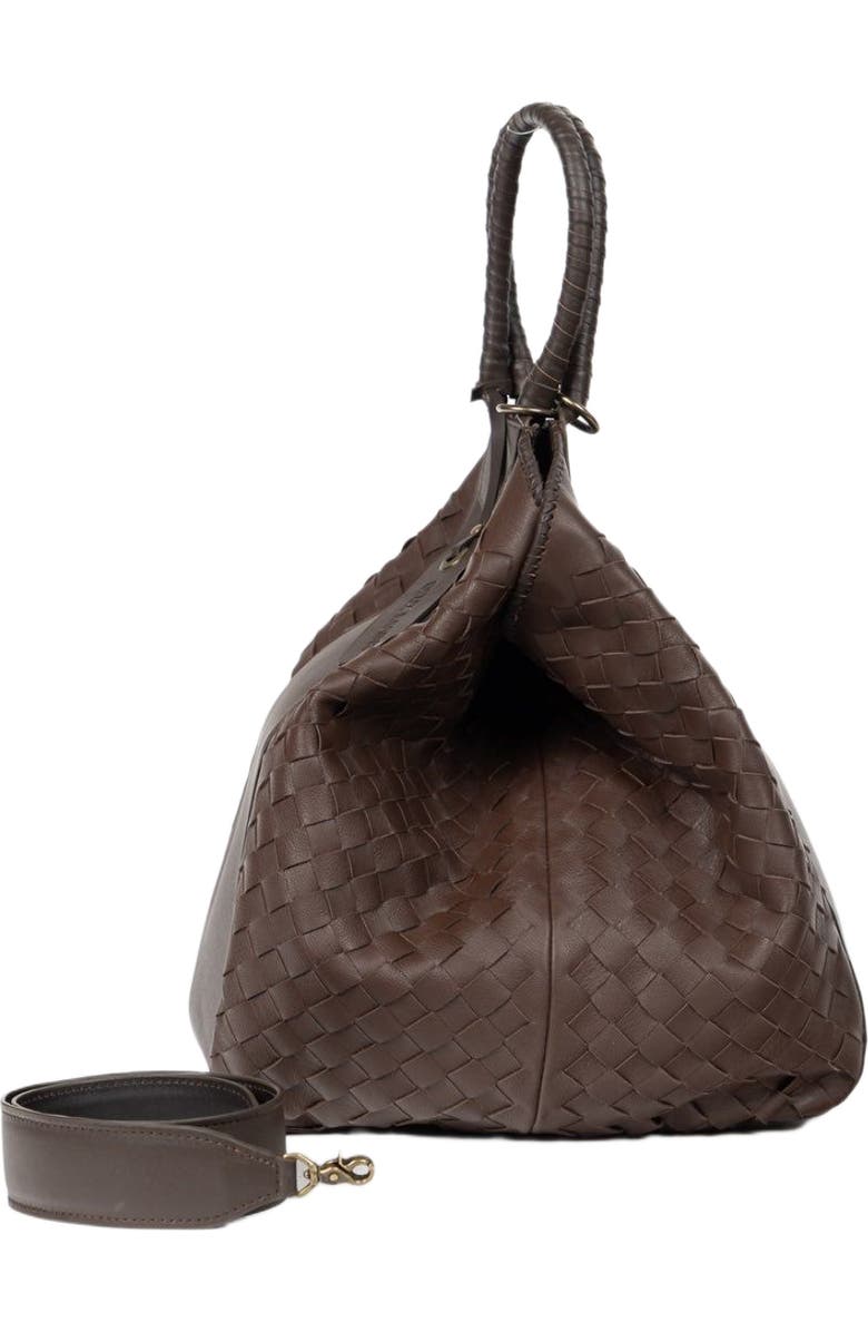 Deux Mains All Day Leather Tote, Alternate, color, Dark Brown
