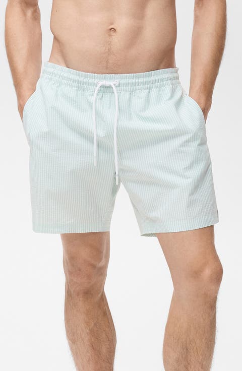 Seersucker Swim Trunks