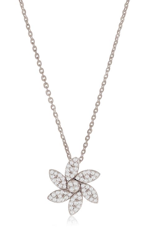 Pavé Diamond Swirl Pendant Necklace