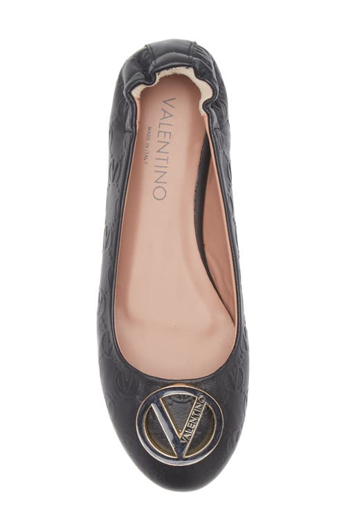 Valentino By Mario Valentino Calliope Leather Flat In Black