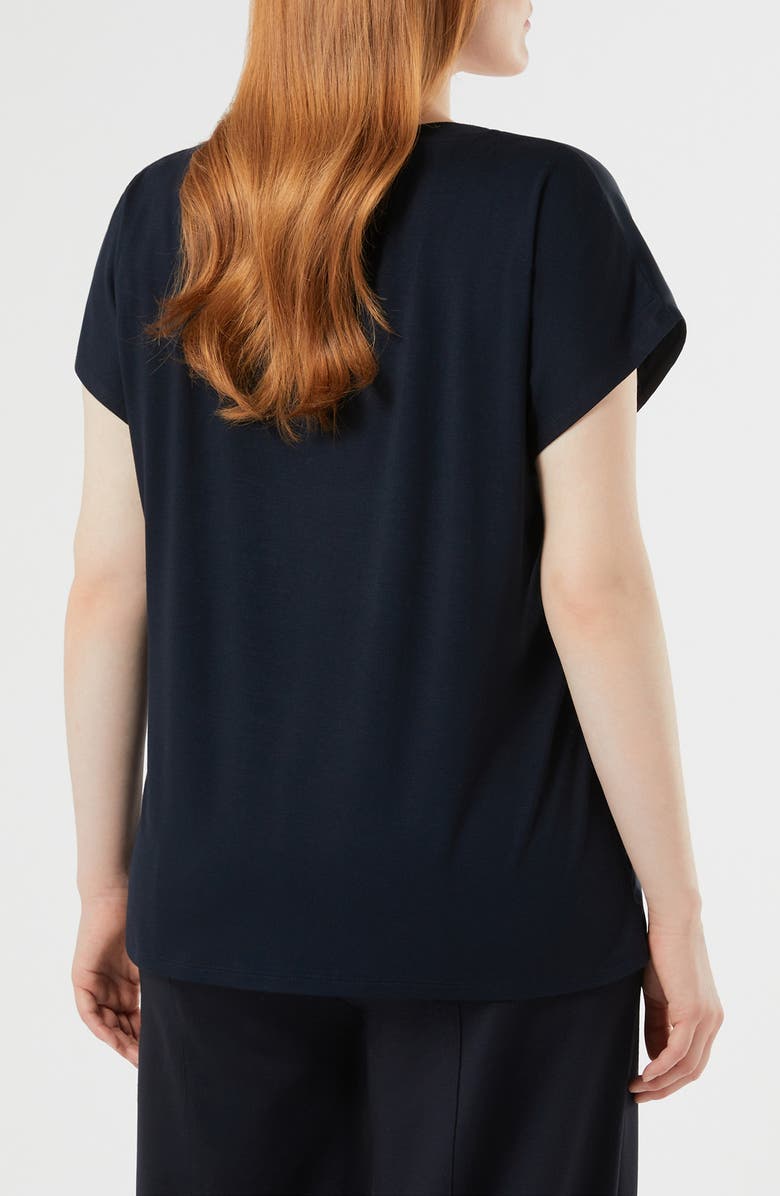 Marina Rinaldi Mrs. Lirica Mixed Media T-Shirt, Alternate, color, Midnight Blue