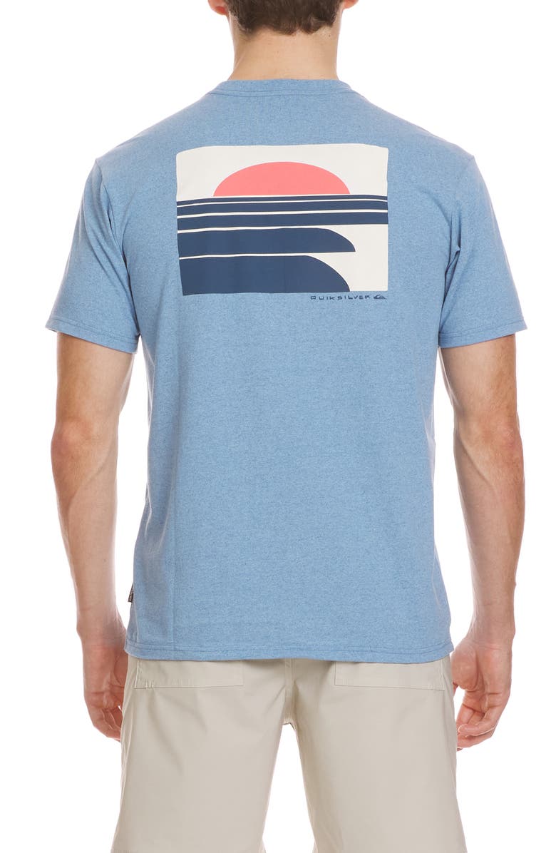 Quiksilver Incoming Mod Graphic T-Shirt, Alternate, color, Niagara Heather