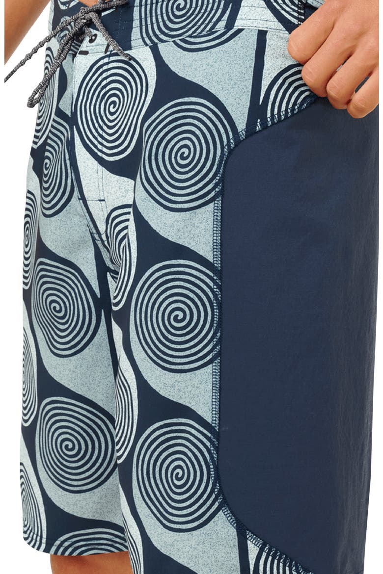 Mirage Search Board Shorts, Alternate, color, NAVY/ BLUE