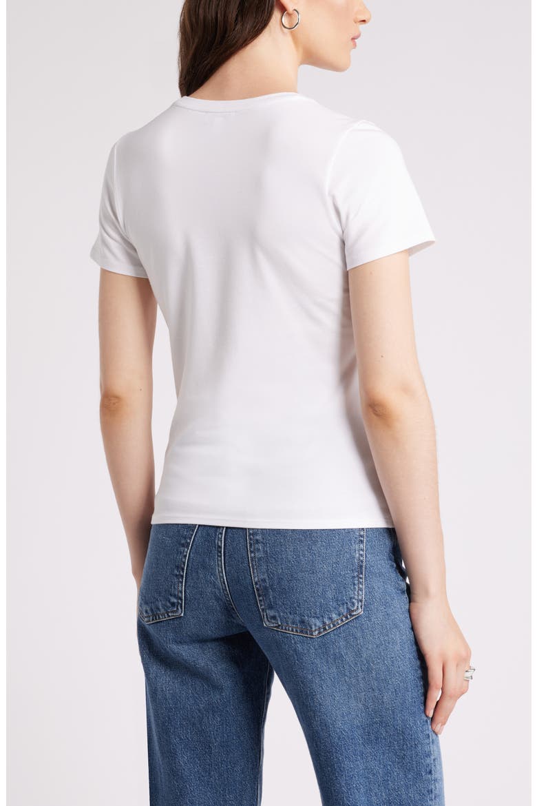 Pima Cotton Blend Crewneck T-Shirt, Alternate, color, WHITE
