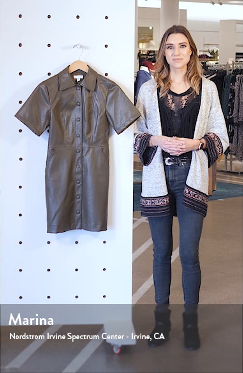Faux Leather Shirtdress, sales video thumbnail