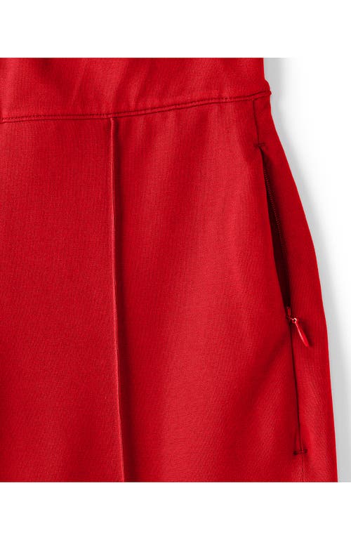 Lands' End Starfish High Rise Pintuck Capri Pants In Red