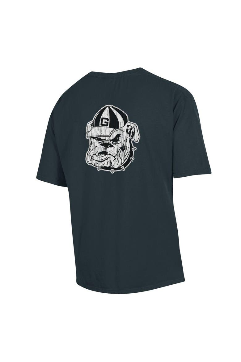 Men's Comfort Wash  Charcoal Georgia Bulldogs Vintage Arch 2-Hit T-Shirt, Alternate, color, Charcoal