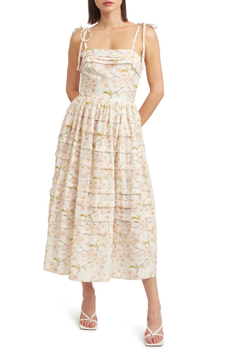 crop top midi dress Dorit Crop Top And Midi Skirt Set- Cream