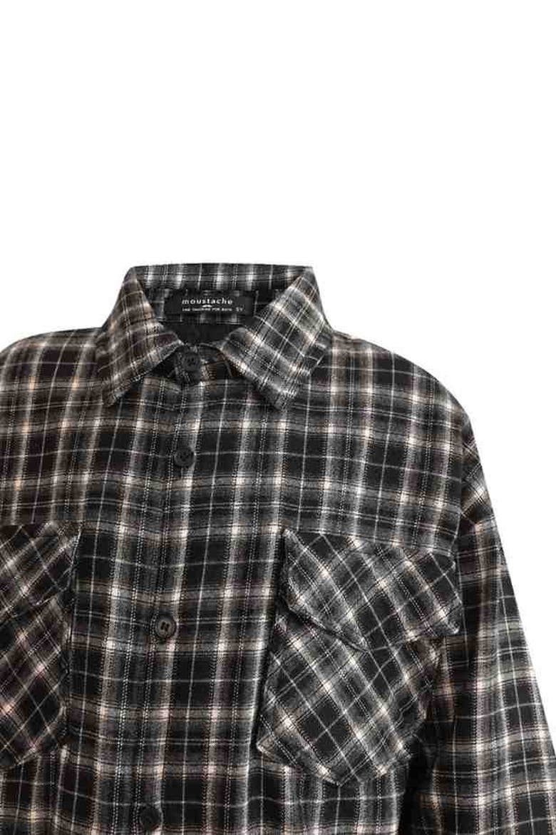 Plaid Flannel Shirt, Alternate, color, Grey