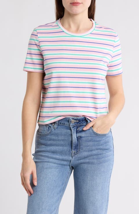 Stripe Ribbed T-Shirt