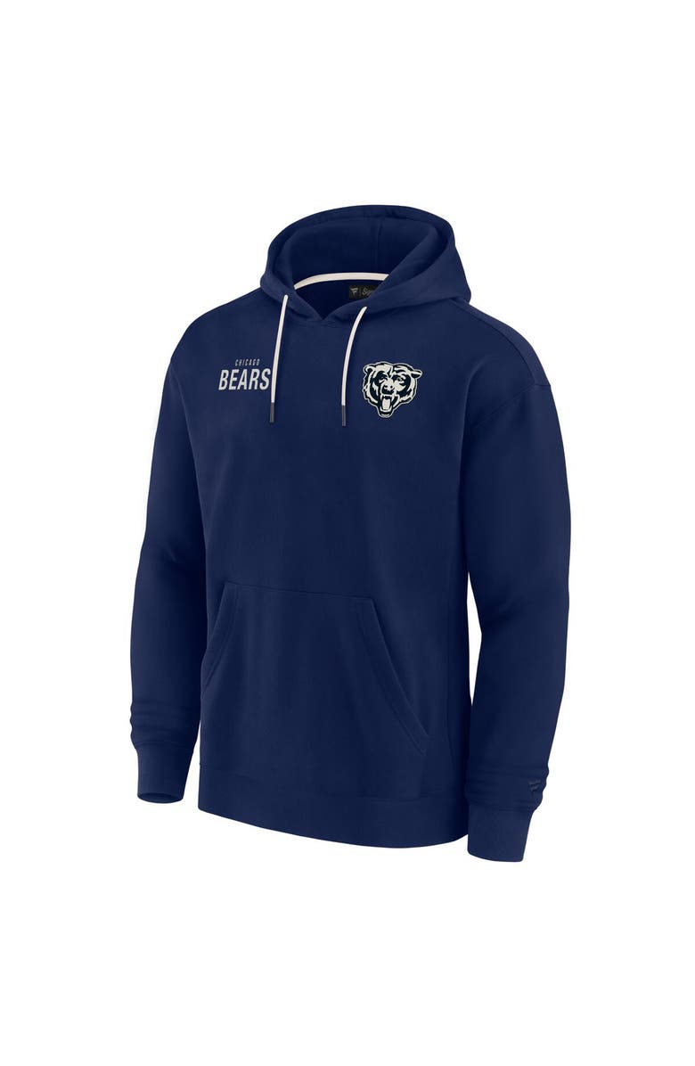 Fanatics Signature Unisex Fanatics Signature Navy Chicago Bears Elements Super Soft Fleece Pullover Hoodie, Alternate, color, 