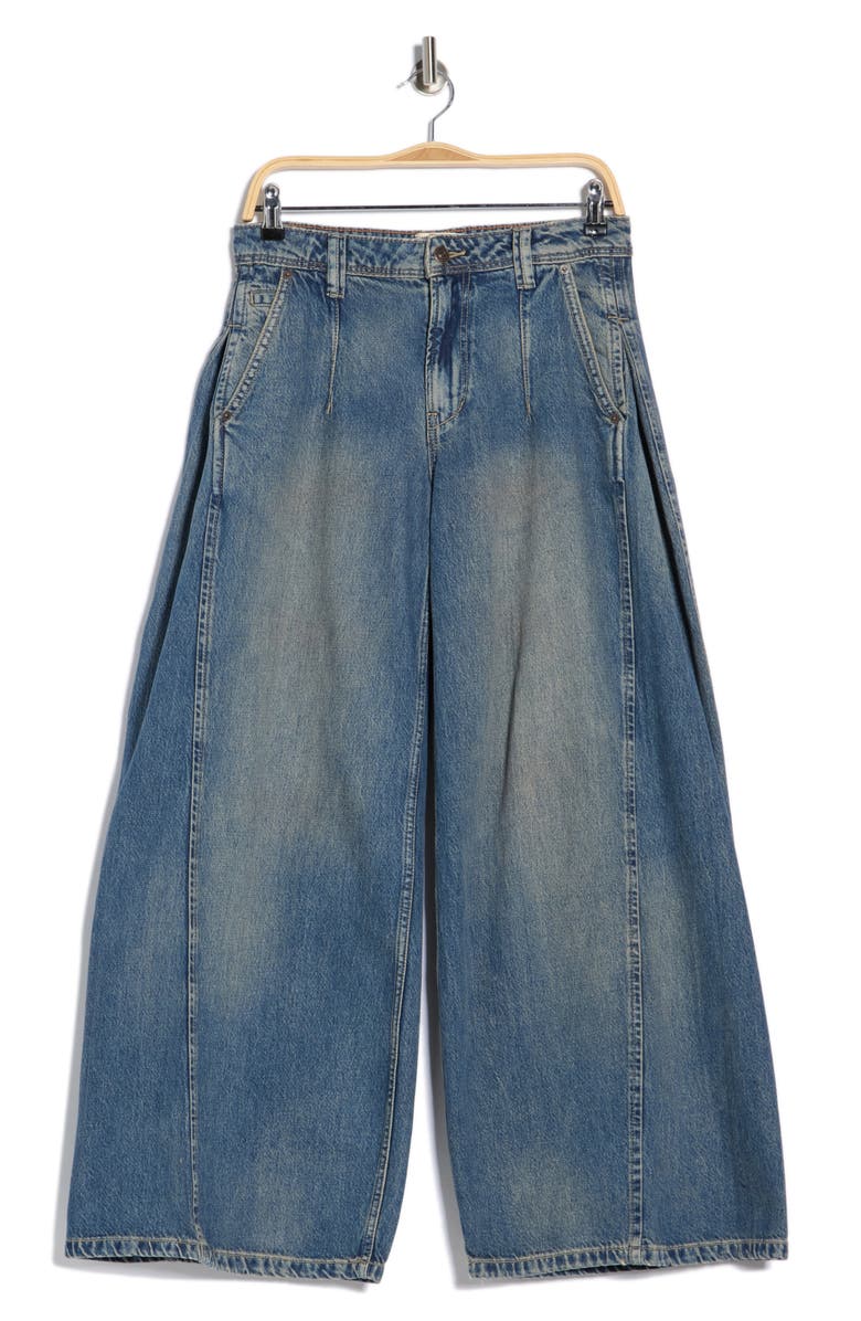 Free People Block Party Pleated Boyfriend Jeans, Main, color, Rager