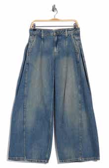 Free People Block Party Pleated Boyfriend Jeans
