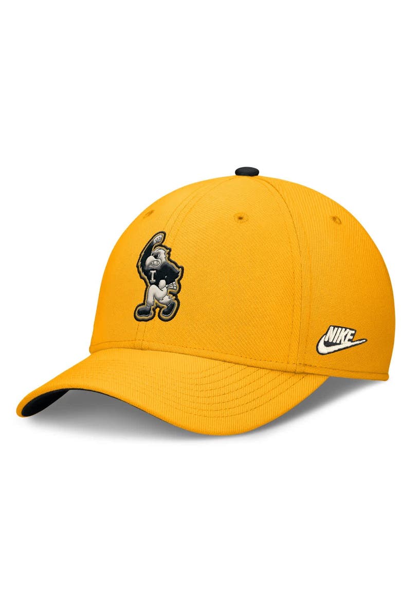 Nike Men's Nike Gold Iowa Hawkeyes Legacy Rise Performance Flex Hat, Main, color,