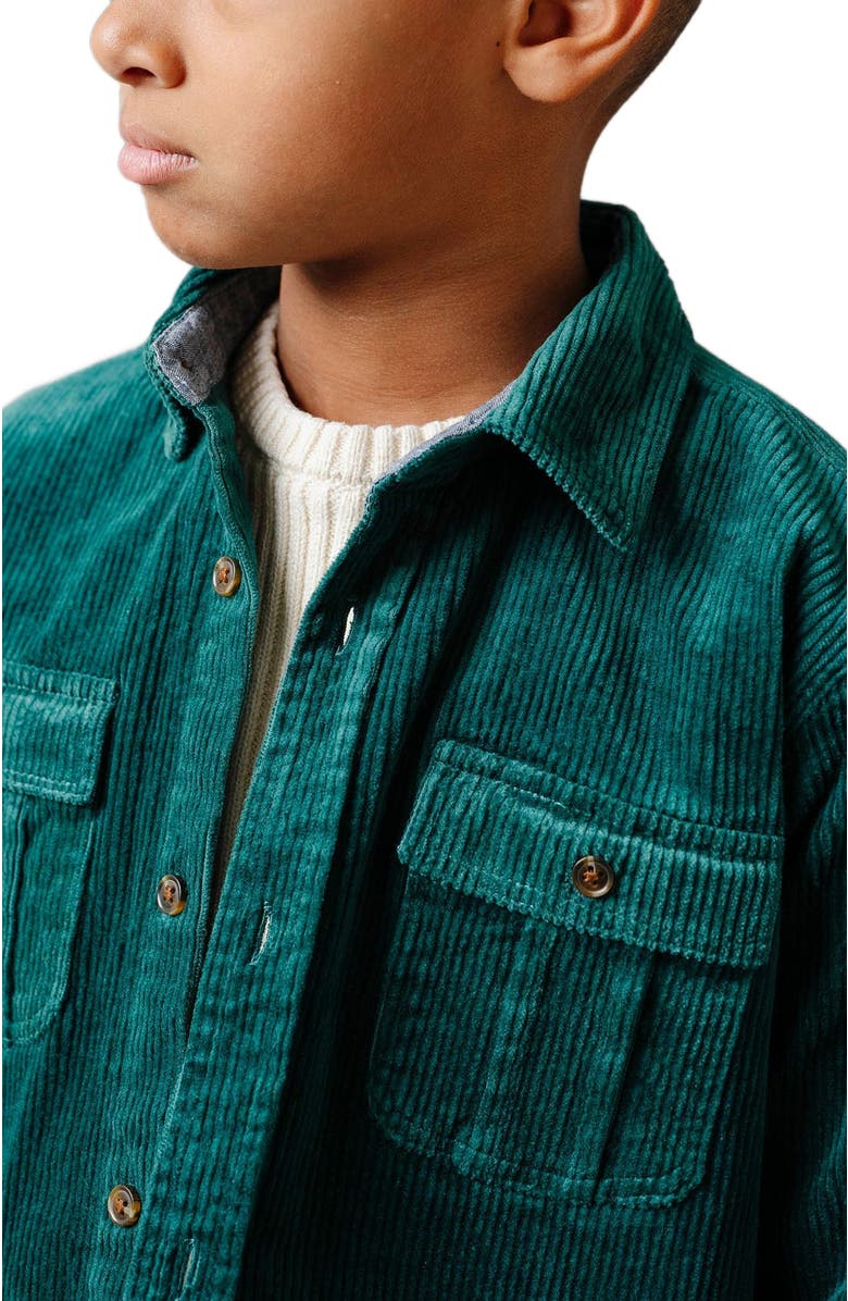 Hope & Henry Boys' Organic Corduroy Flap Pocket Shirt, Kids, Alternate, color, 