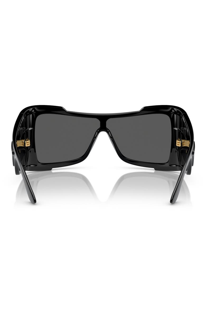 Irregular Shield Sunglasses, Alternate, color, BLACK
