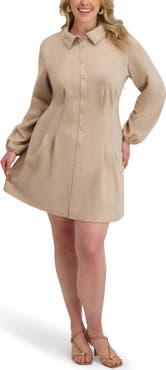Kensie Faux Suede Shirtdress