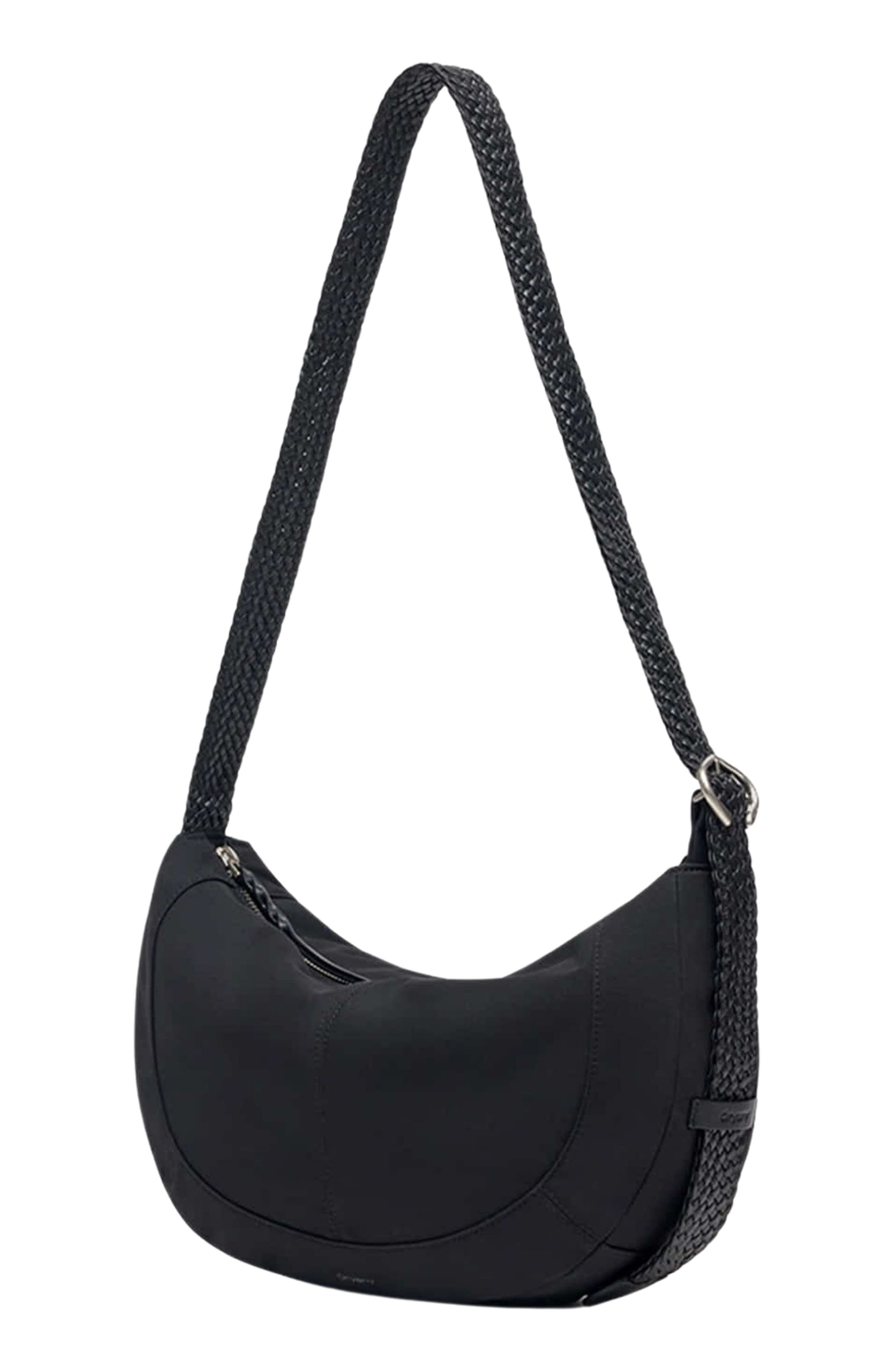 Oryany Braid Faux Leather Crossbody Bag, Alternate, color, Black