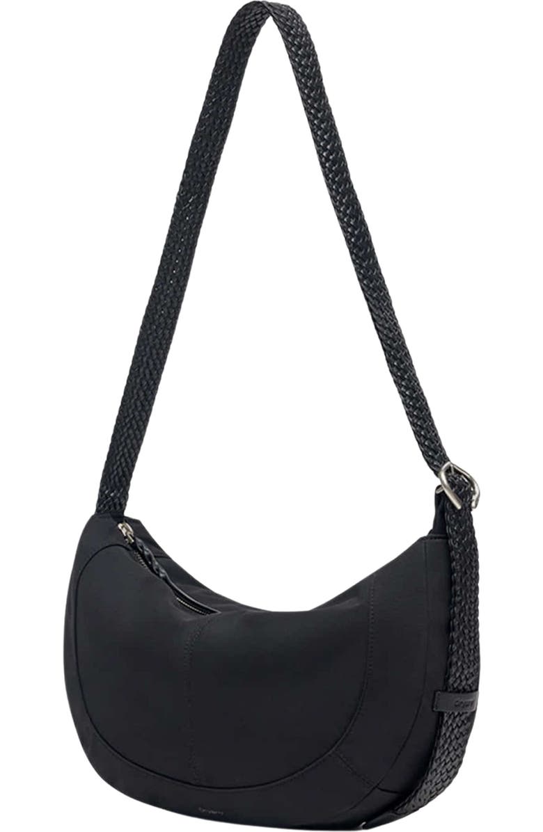 Oryany Braid Faux Leather Crossbody Bag, Alternate, color, Black