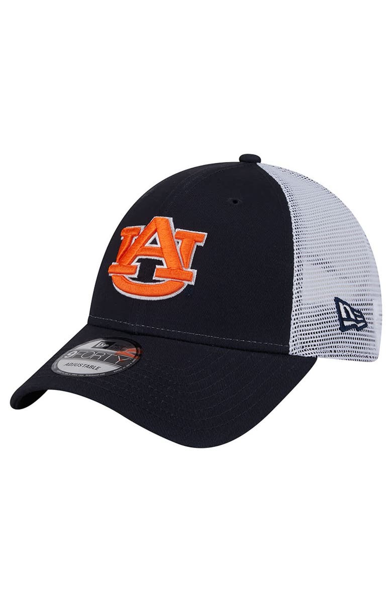 New Era Men's New Era Navy Auburn Tigers Trucker 9FORTY Adjustable Hat, Main, color, Navy
