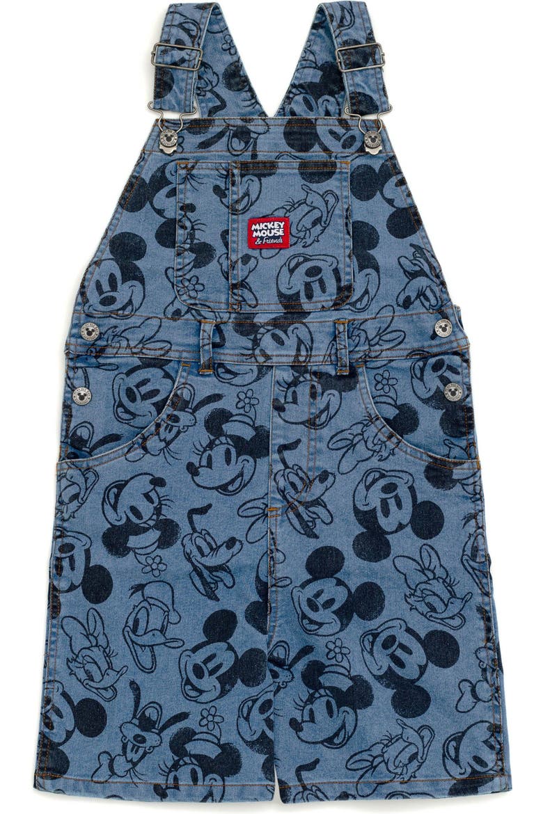 Mickey Mouse & Friends Denim Jacket Overalls and Pants, Main, color, Mickey Friends Wash