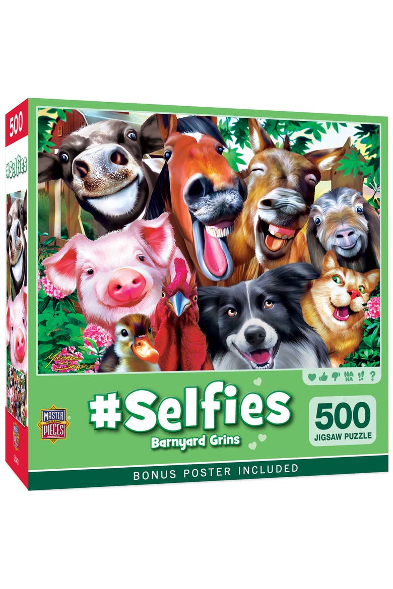 Barnyard Grins 500 Piece Jigsaw Puzzle, Main, color, Multicolor
