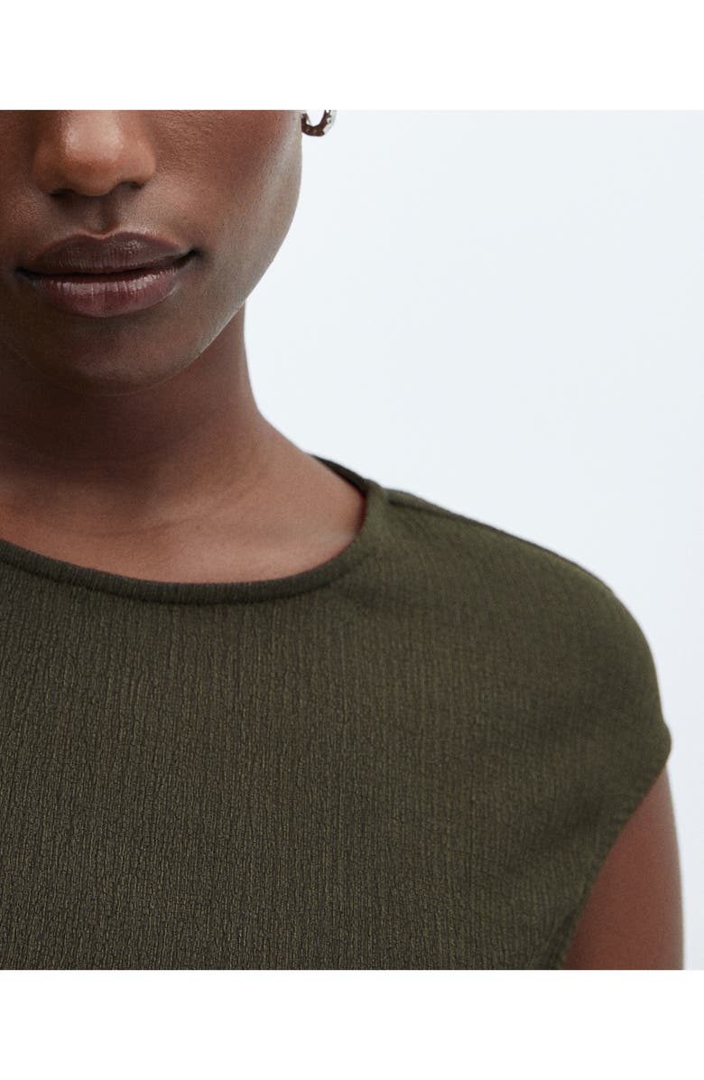 MANGO Back Cutout Textured Midi Dress, Alternate, color,