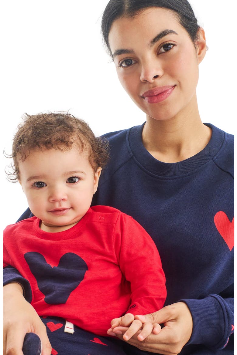 Women's Fit Heart Sweatshirt, Alternate, color, Navy Lollipop