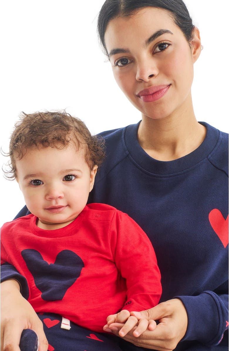 Primary Women's Fit Heart Sweatshirt, Alternate, color, Navy Lollipop