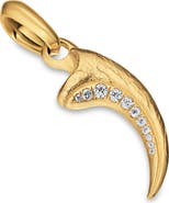 David Yurman Men's Raptor Claw Amulet in 18K Yellow Gold with Diamonds, 27.3mm