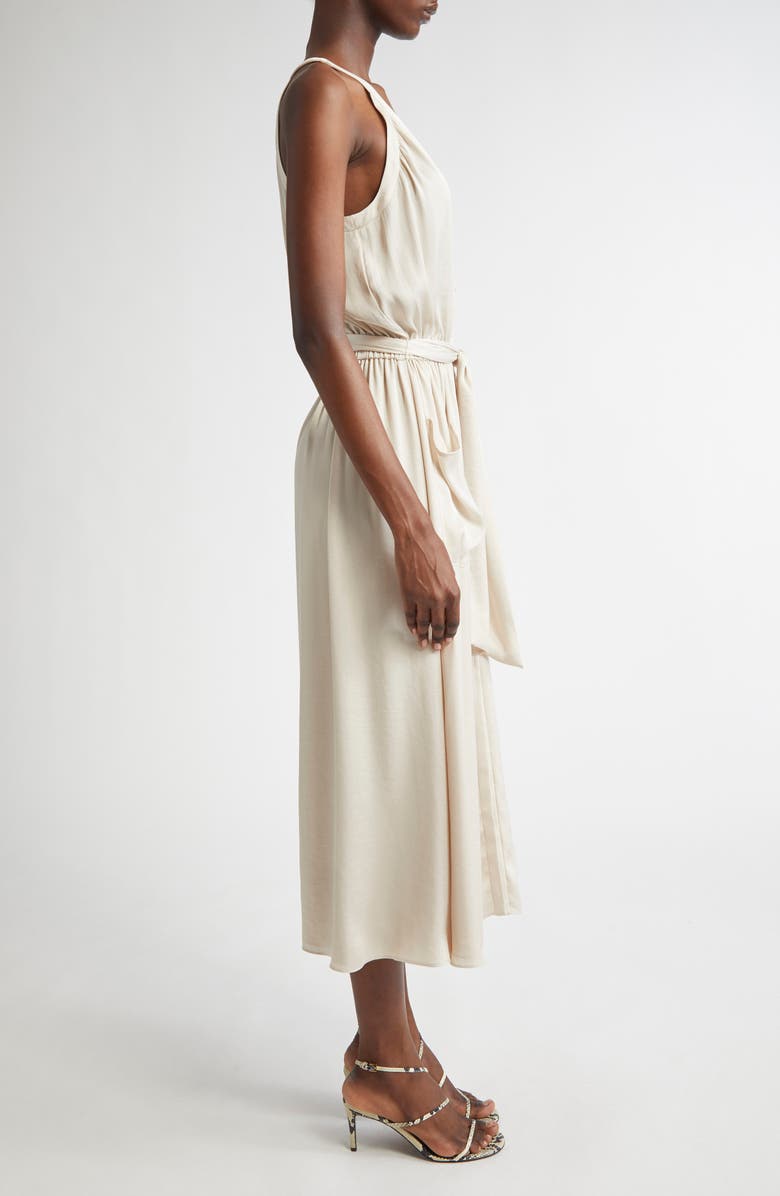 Ramy Brook Amelia Satin Dress, Alternate, color, Sandstone