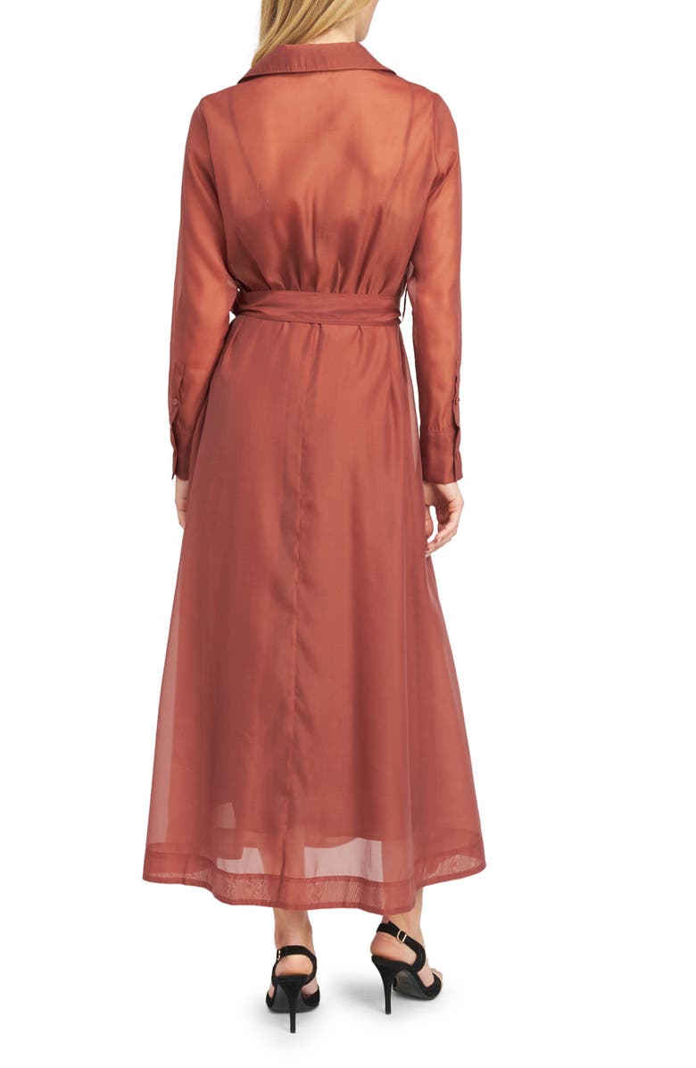 En Saison Claudette Long Sleeve Organza Shirtdress, Alternate, color, 