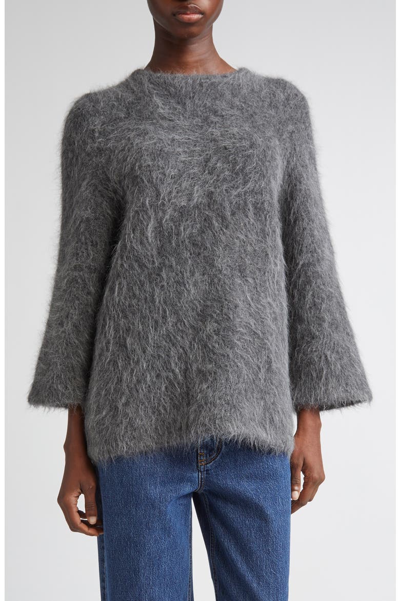 Mae Alpaca Blend Sweater, Main, color, ANTHRACITE MELANGE