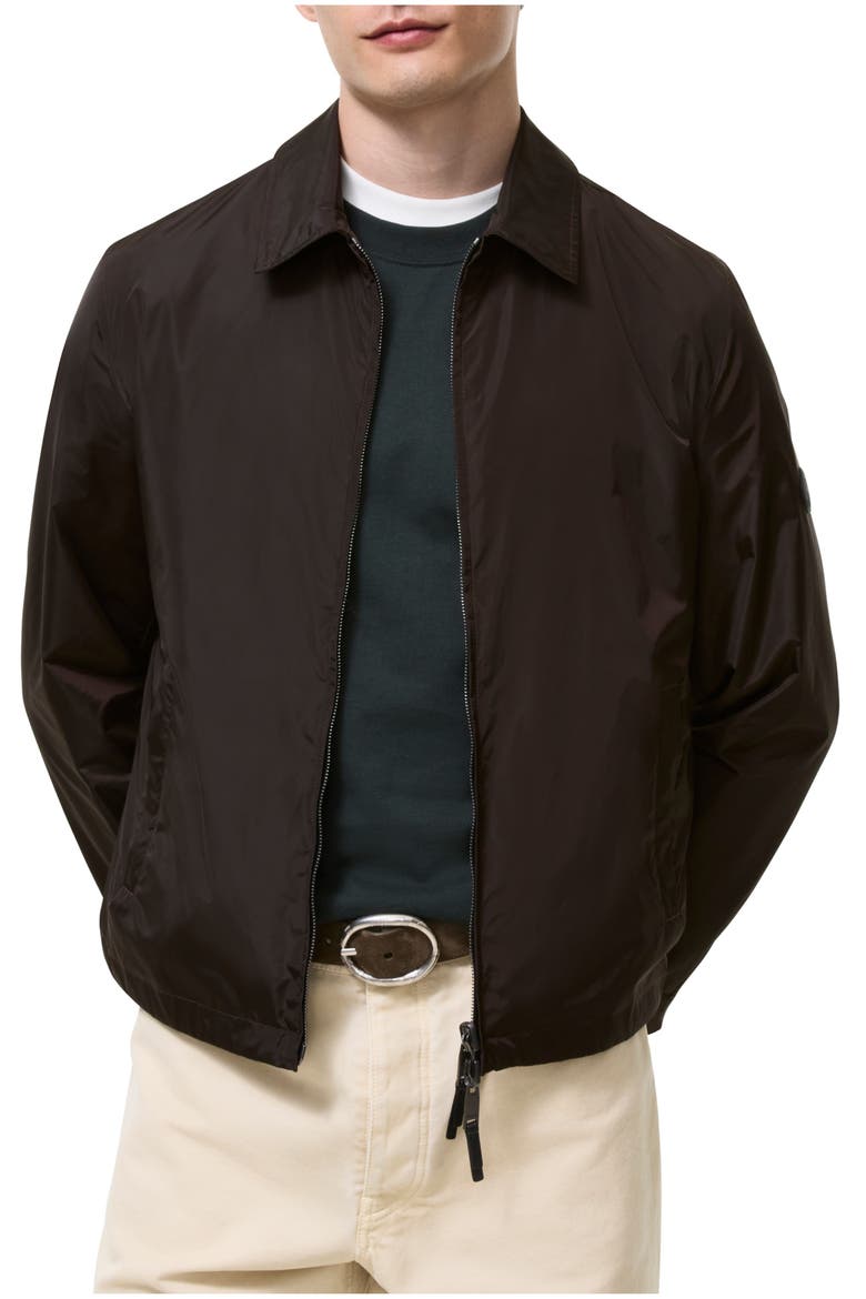 Reversible Nylon Bloomsbury Harrington Jacket, Main, color, Peat brown