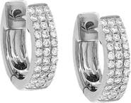 BY ADINA EDEN Diamond Triple Row Huggie Earring 14K