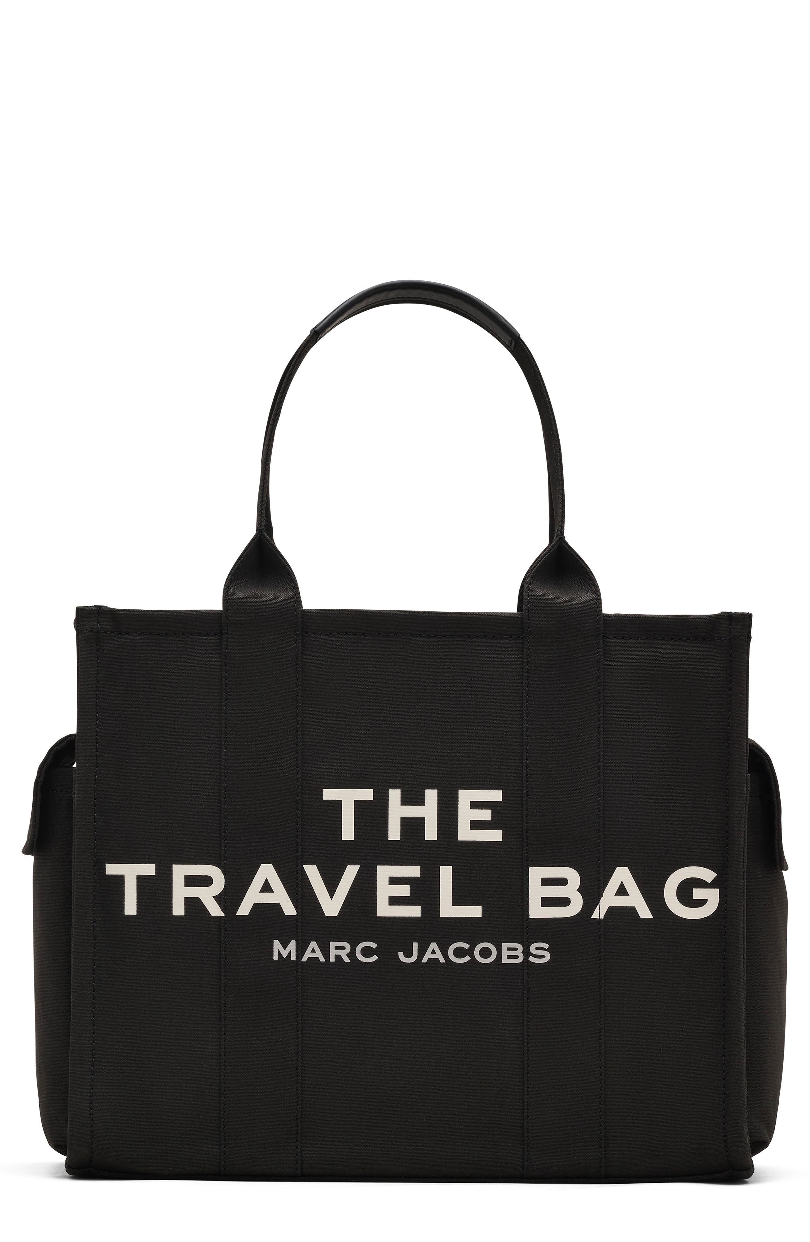 The Canvas Travel Tote Bag, Main, color, BLACK